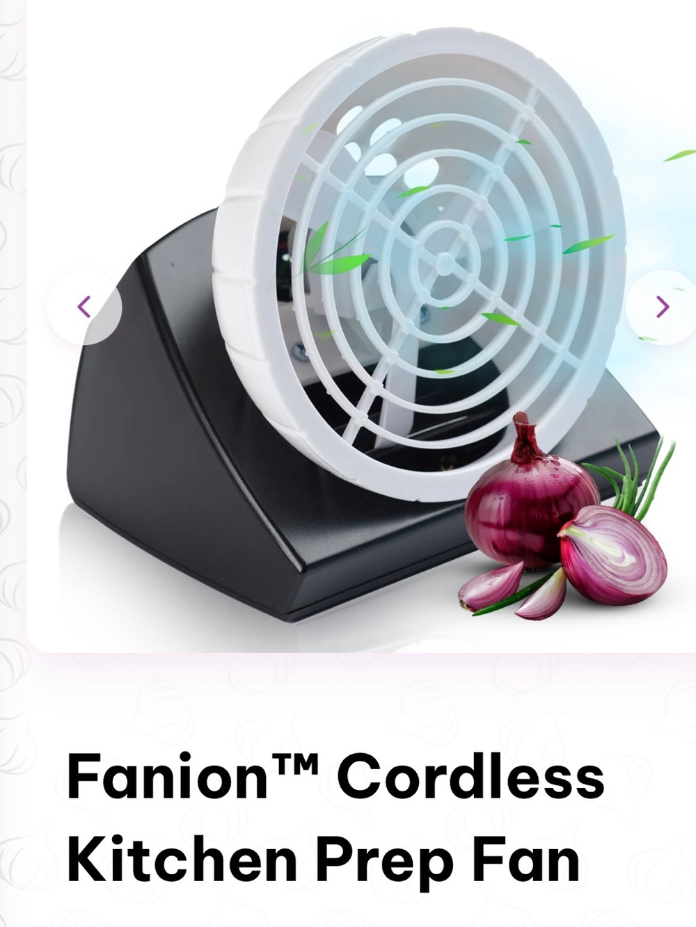 FANION INSTANT RELIEF FROM ONION TEARS! SO COOL, UNIQUE GIFT! NEW IN BOX